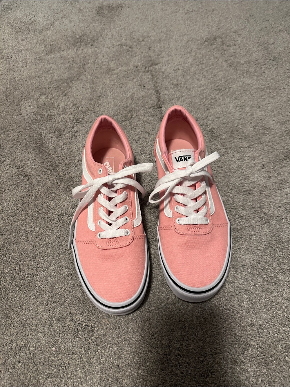 Vans Women's Pink Canvas Old Skool-Style Low Top Sneaker